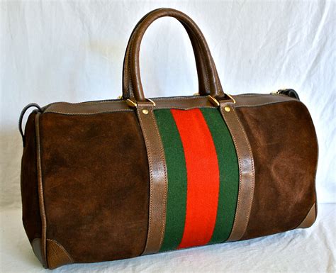 vintage gucci duffle bag|gucci suede duffle bag.